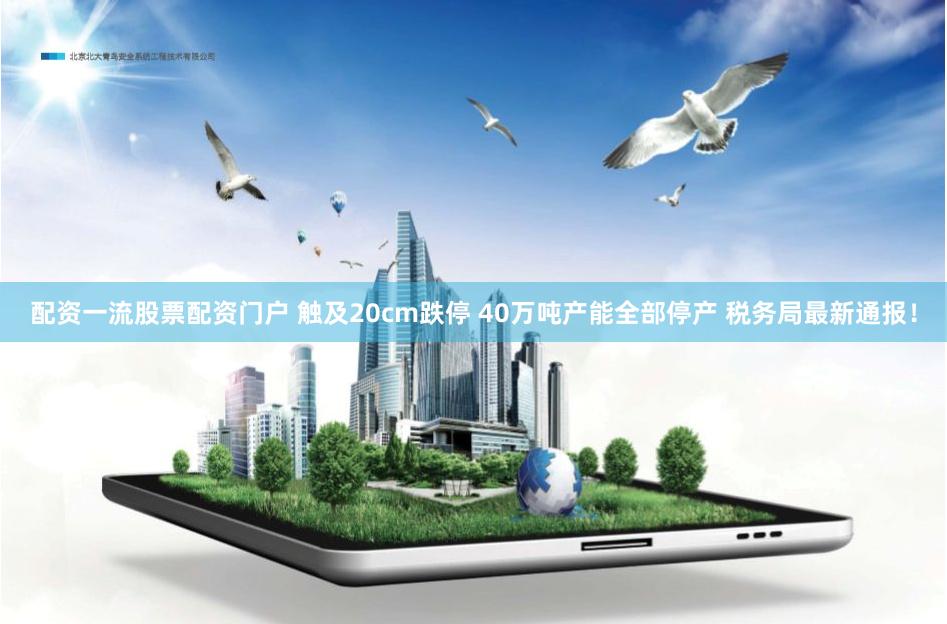 配资一流股票配资门户 触及20cm跌停 40万吨产能全部停产 税务局最新通报！