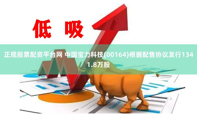 正规股票配资平台网 中国宝力科技(00164)根据配售协议发行1341.8万股