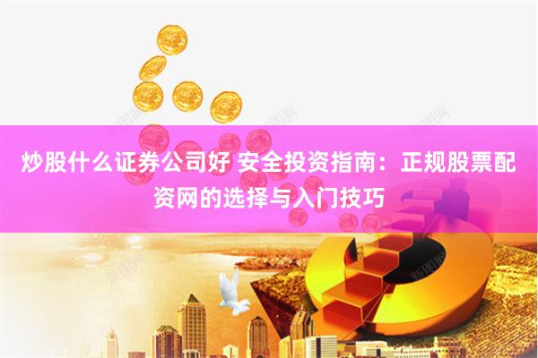 炒股什么证券公司好 安全投资指南：正规股票配资网的选择与入门技巧
